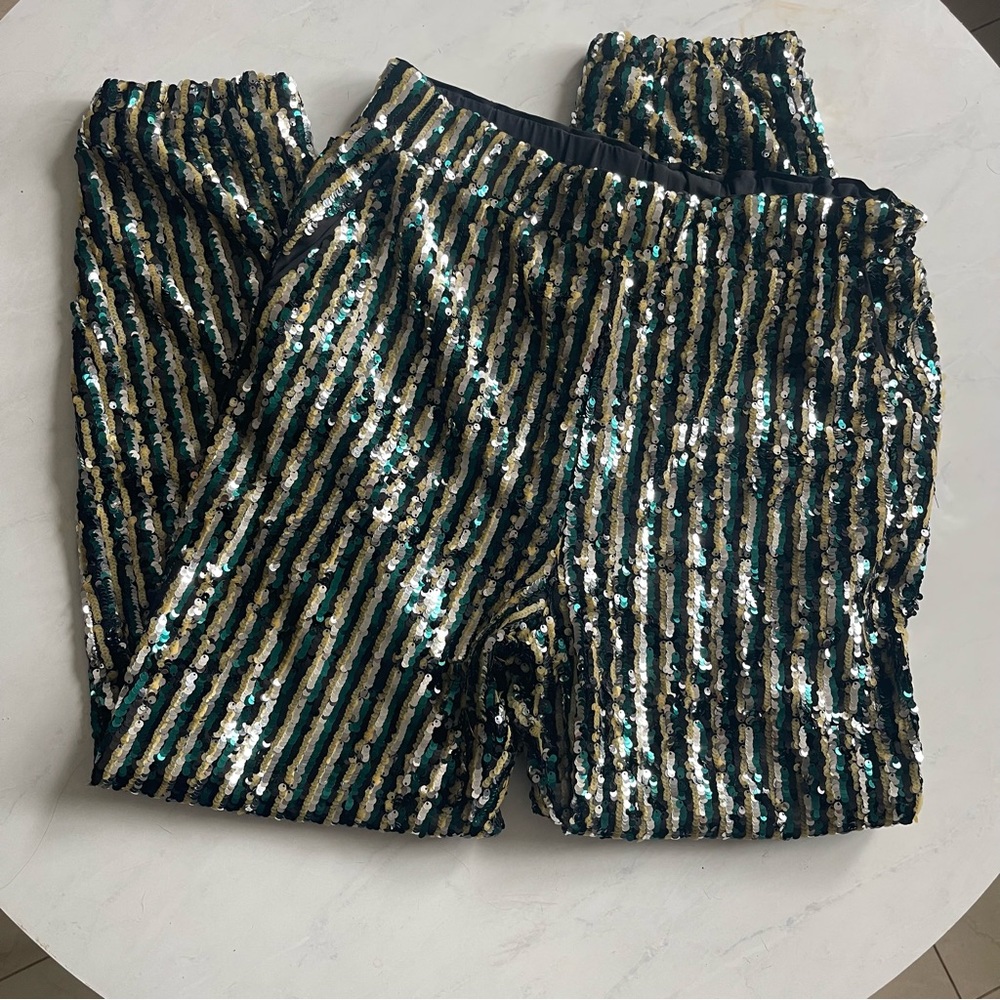 TULAROSA “Cara” sequin pants/joggers • size m